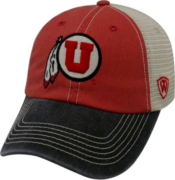 Top of the World Men's Utah Utes Crimson/White/Black Off Road Adjustable Hat