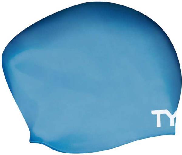 TYR Sport Long Hair Wrinkle-Free Silicone Swim Cap for sale online 