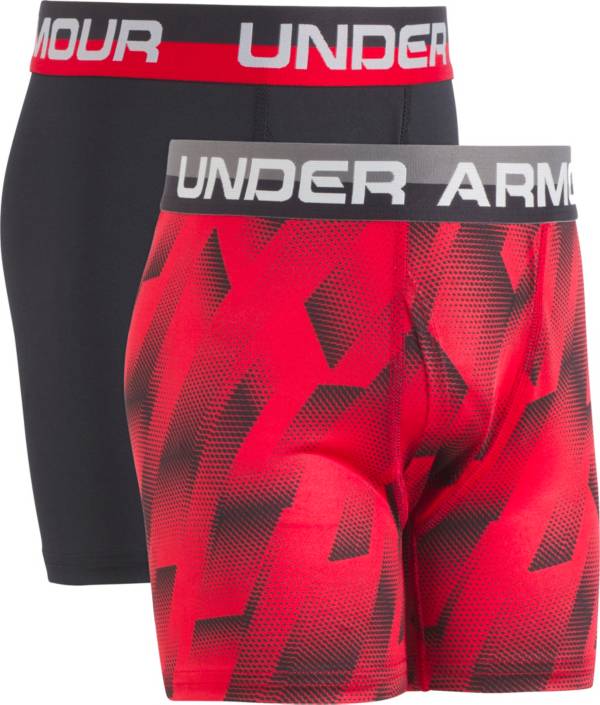 Under Armour Boys' Sandstorm Printed HeatGear Boxer Briefs 2 Pack