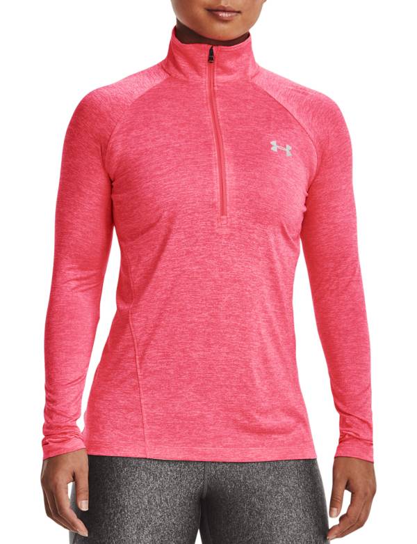 Under Armour Women's Tech Twist-Print Half Zip Long Sleeve Shirt