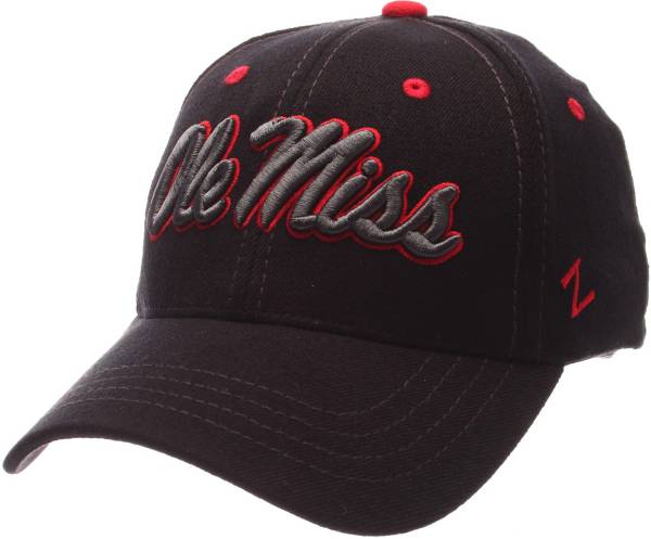 Zephyr Men's Ole Miss Rebels Black Element ZClassic Flexfit Hat