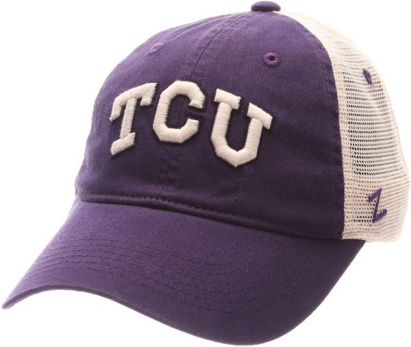 Zephyr Men's TCU Horned Frogs Purple/White University Adjustable Hat