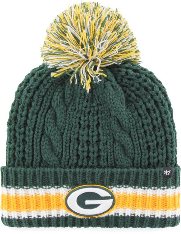 '47 Women's Green Bay Packers Sorority Green Cuffed Pom Knit