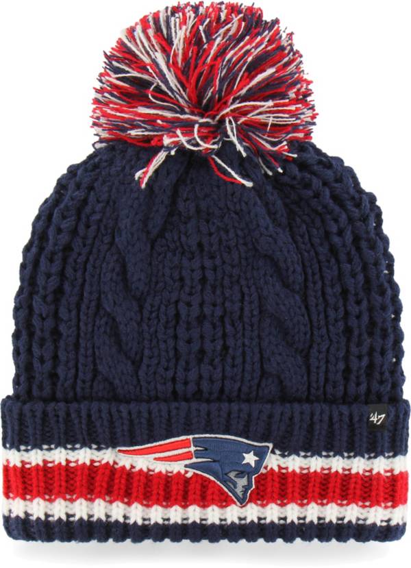 '47 Women's New England Patriots Sorority Navy Cuffed Pom Knit Beanie