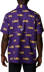 Columbia Men's LSU Tigers Purple Super Slack Button Down Shirt product image