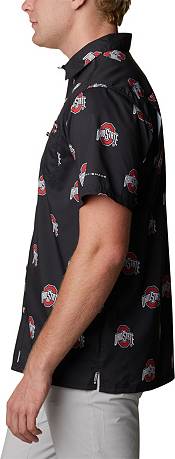 Columbia Men's Ohio State Buckeyes Black Slack Tide Button-Down Shirt product image