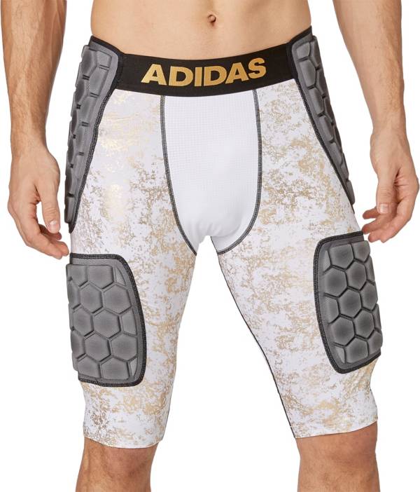 adidas Adult Techfit Gold Foil 5-Pad Football Girdle