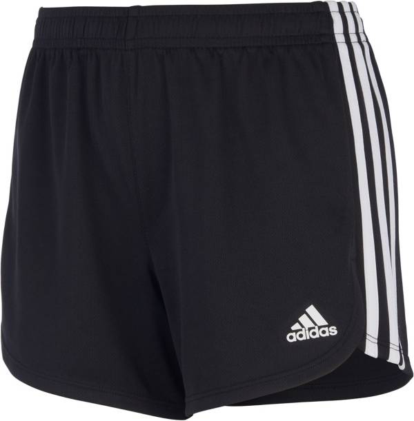 adidas Girls' 3-Stripes Mesh Shorts