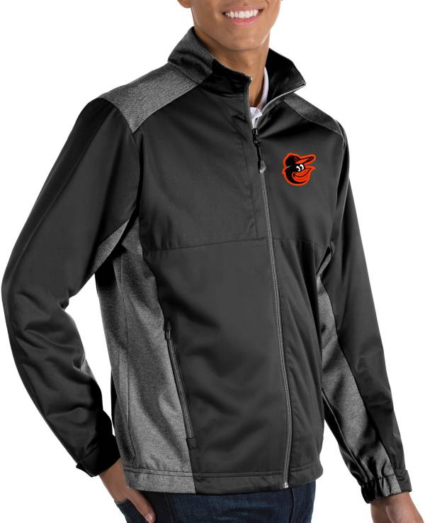 Antigua Men's Baltimore Orioles Revolve Black Full-Zip Jacket