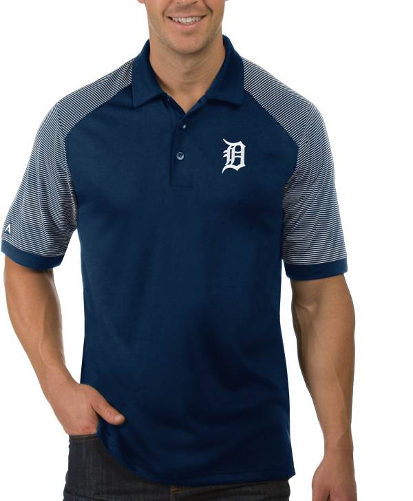 Antigua Men's Detroit Tigers Engage Navy Polo