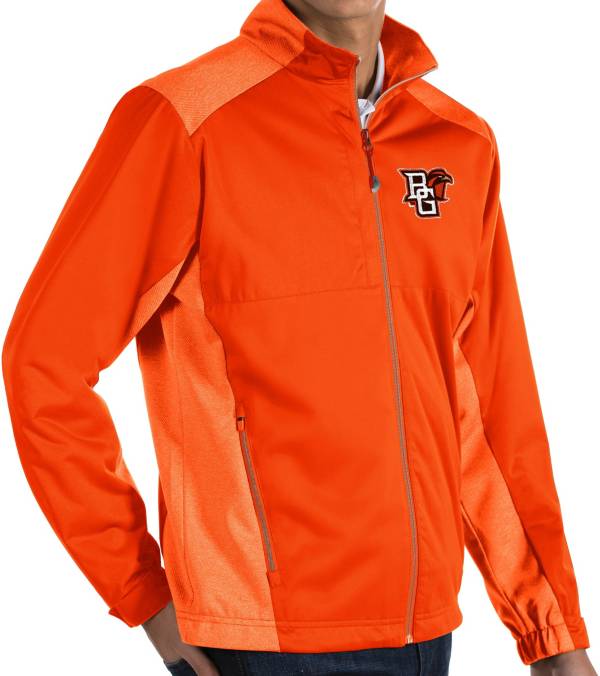 Antigua Men's Bowling Green Falcons Orange Revolve Full-Zip Jacket