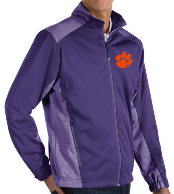 Antigua Men's Clemson Tigers Purple Revolve Full-Zip Jacket