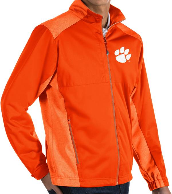Antigua Men's Clemson Tigers Orange Revolve Full-Zip Jacket