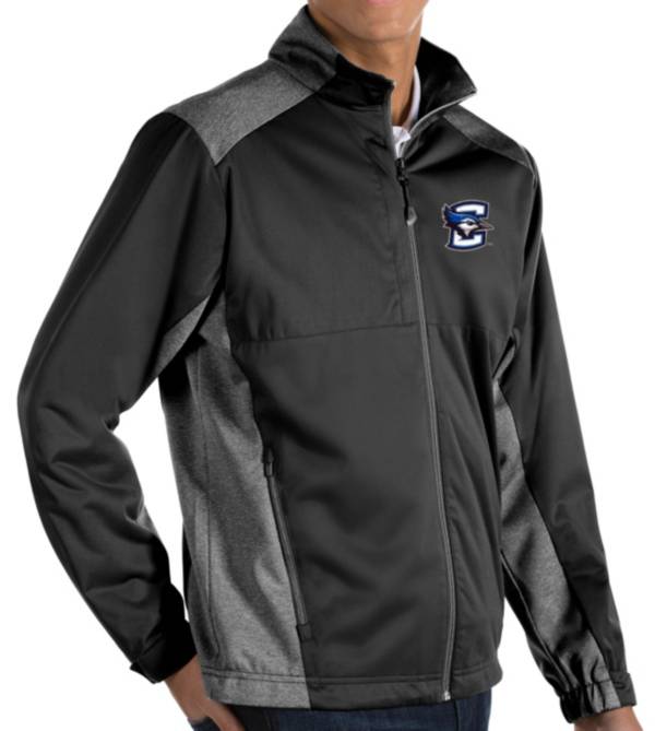 Antigua Men's Creighton Bluejays Revolve Full-Zip Black Jacket