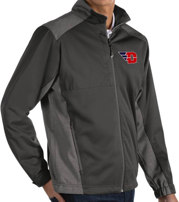 Antigua Men's Dayton Flyers Grey Revolve Full-Zip Jacket product image