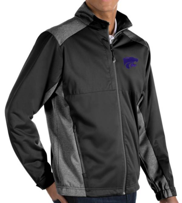 Antigua Men's Kansas State Wildcats Revolve Full-Zip Black Jacket product image