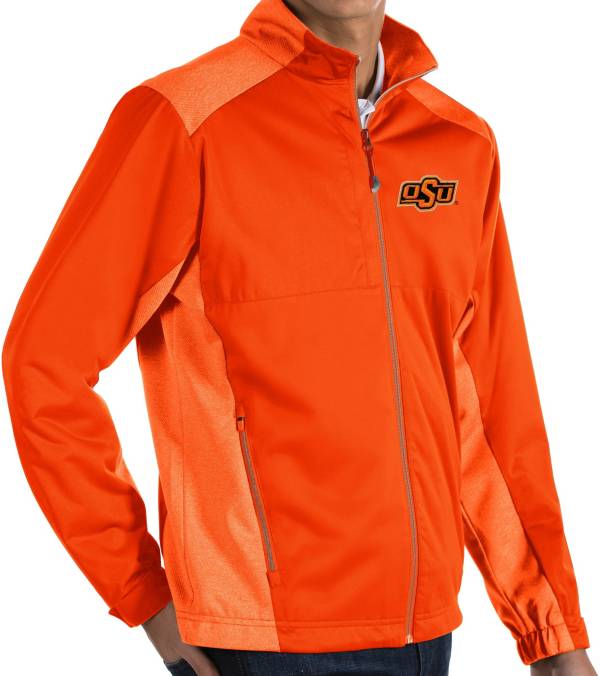 Antigua Men's Oklahoma State Cowboys Orange Revolve Full-Zip Jacket