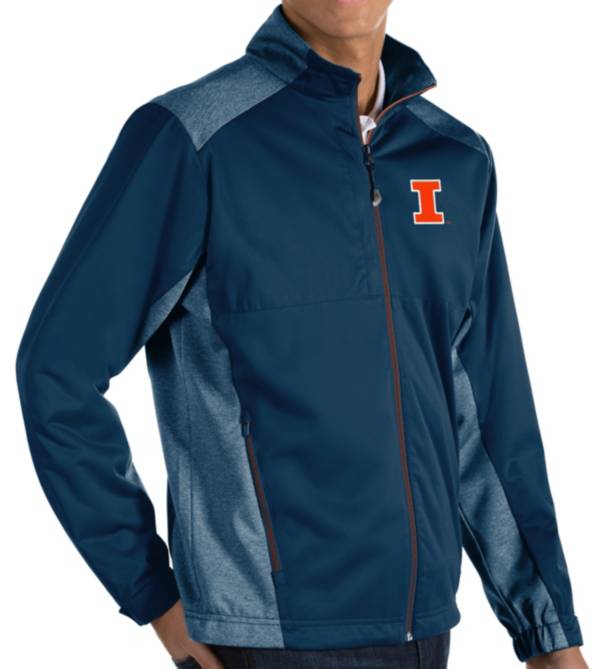 Antigua Men's Illinois Fighting Illini Blue Revolve Full-Zip Jacket