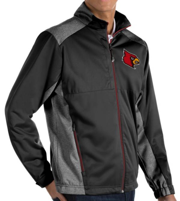 Antigua Men's Louisville Cardinals Revolve Full-Zip Black Jacket