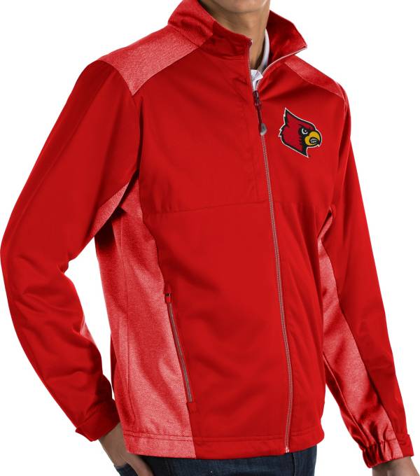 Antigua Men's Louisville Cardinals Cardinal Red Revolve Full-Zip Jacket