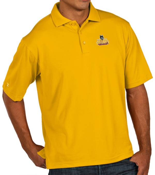 Antigua Men's Loyola Chicago Ramblers Gold Pique Xtra-Lite Polo