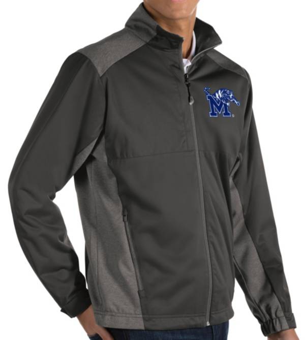 Antigua Men's Memphis Tigers Grey Revolve Full-Zip Jacket