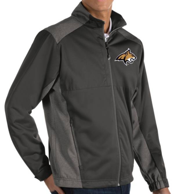 Antigua Men's Montana State Bobcats Grey Revolve Full-Zip Jacket