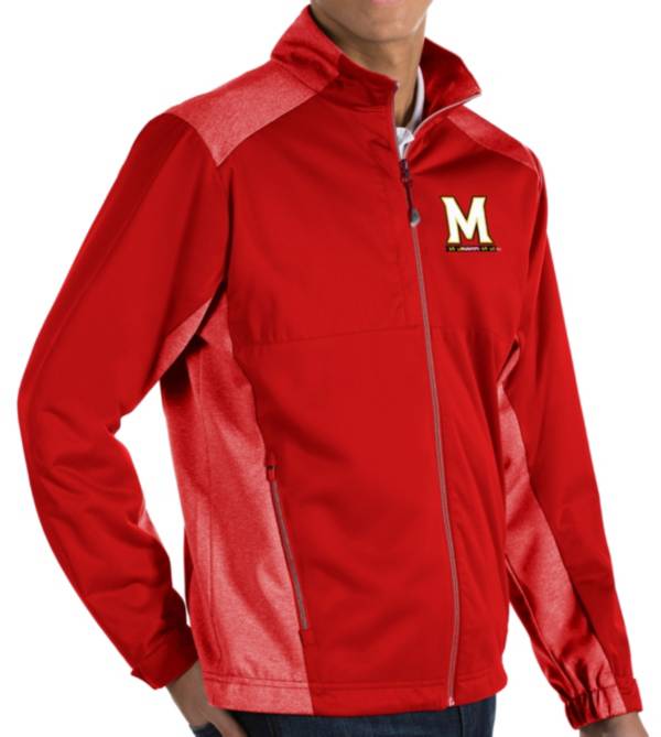 Antigua Men's Maryland Terrapins Red Revolve Full-Zip Jacket