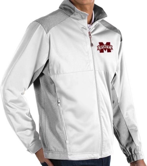 Antigua Men's Mississippi State Bulldogs White Revolve Full-Zip Jacket