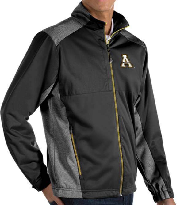 Antigua Men's Appalachian State Mountaineers Revolve Full-Zip Black Jacket product image