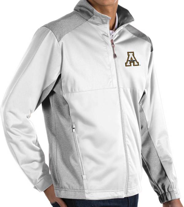 Antigua Men's Appalachian State Mountaineers White Revolve Full-Zip Jacket product image