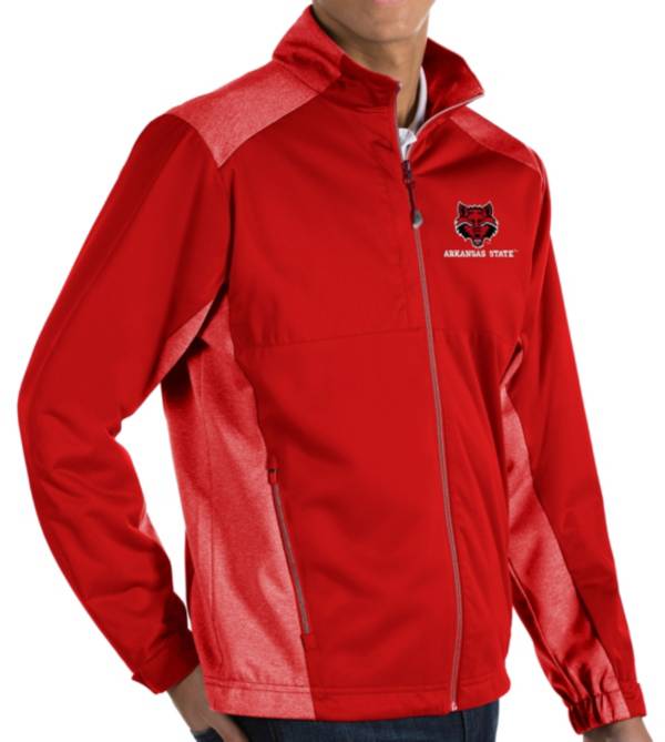 Antigua Men's Arkansas Razorbacks Cardinal Revolve Full-Zip Jacket