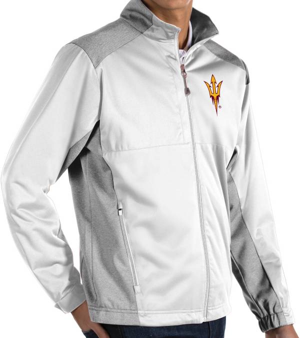 Antigua Men's Arizona State Sun Devils White Revolve Full-Zip Jacket