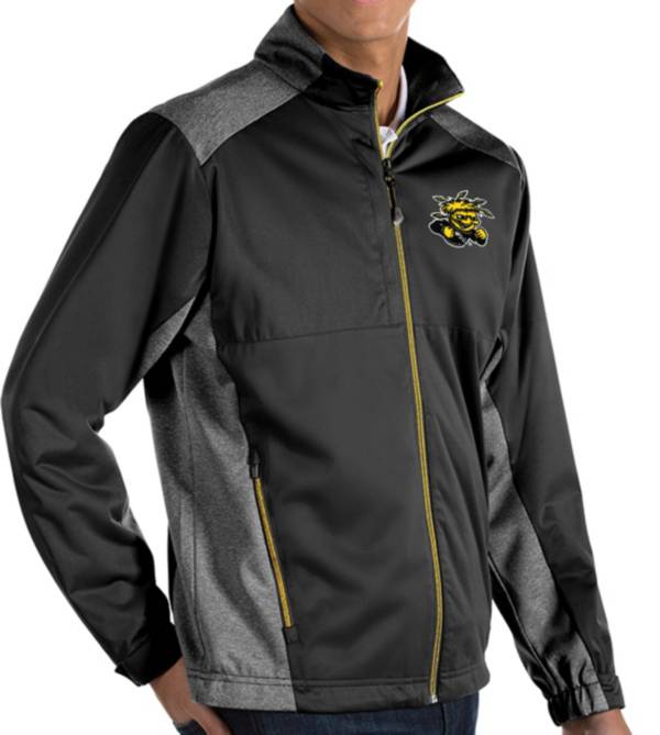 Antigua Men's Wichita State Shockers Revolve Full-Zip Black Jacket product image