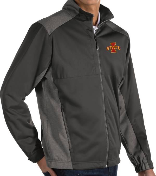 Antigua Men's Iowa State Cyclones Grey Revolve Full-Zip Jacket