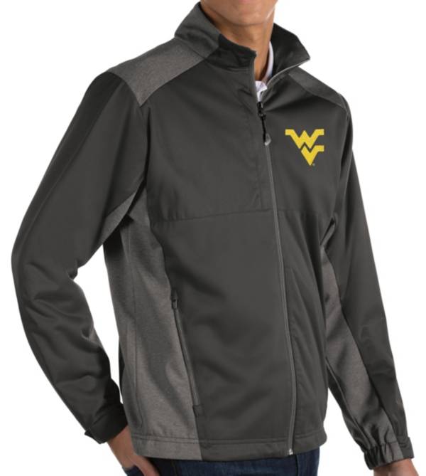 Antigua Men's West Virginia Mountaineers Grey Revolve Full-Zip Jacket product image