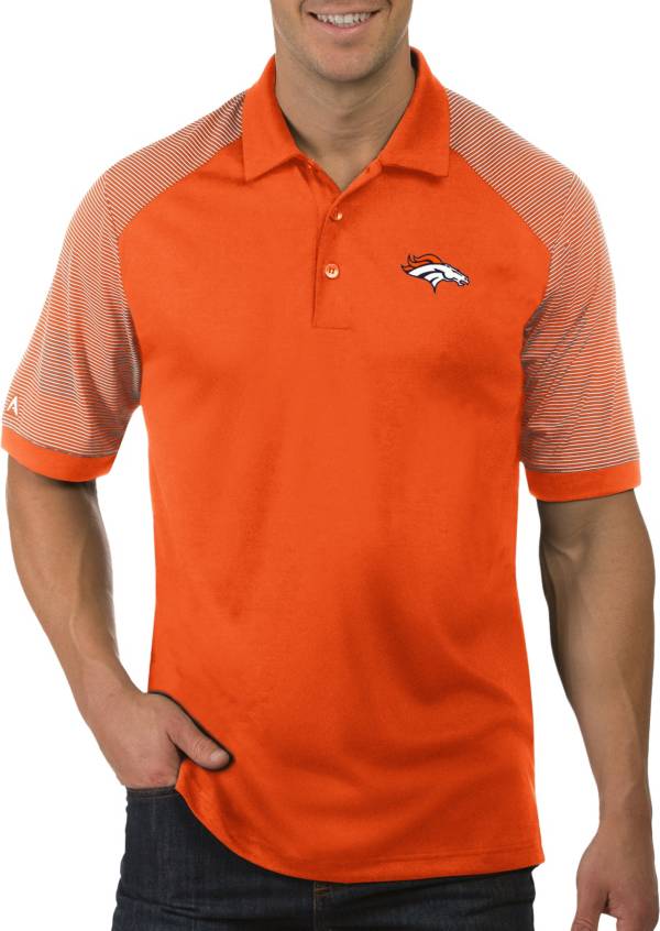 Antigua Men's Denver Broncos Engage Orange Performance Polo