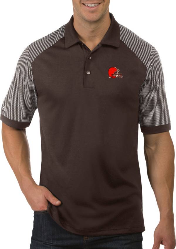 Antigua Men's Cleveland Browns Engage Brown Performance Polo product image