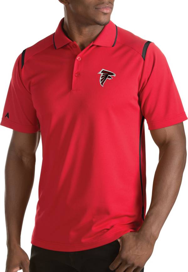 Antigua Men's Atlanta Falcons Merit Red Xtra-Lite Polo