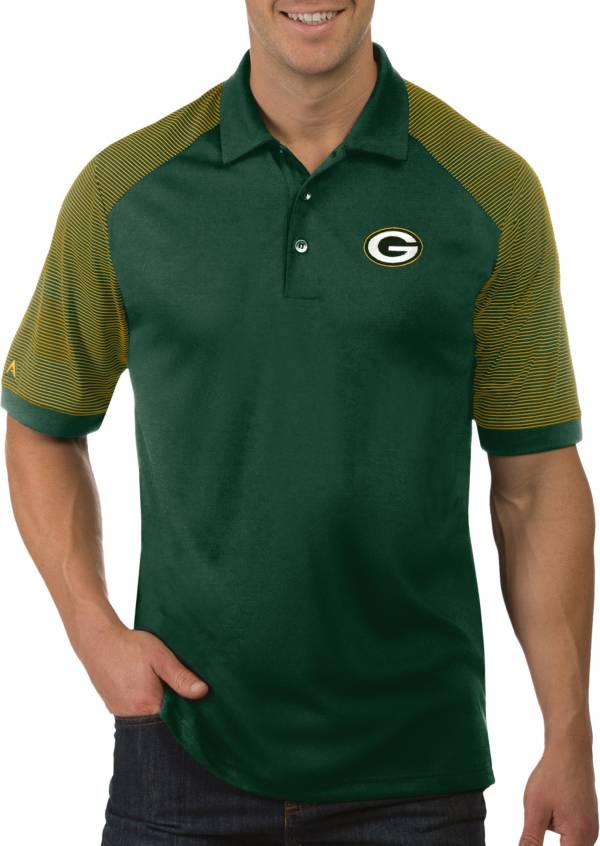 Antigua Men's Green Bay Packers Engage Green Performance Polo