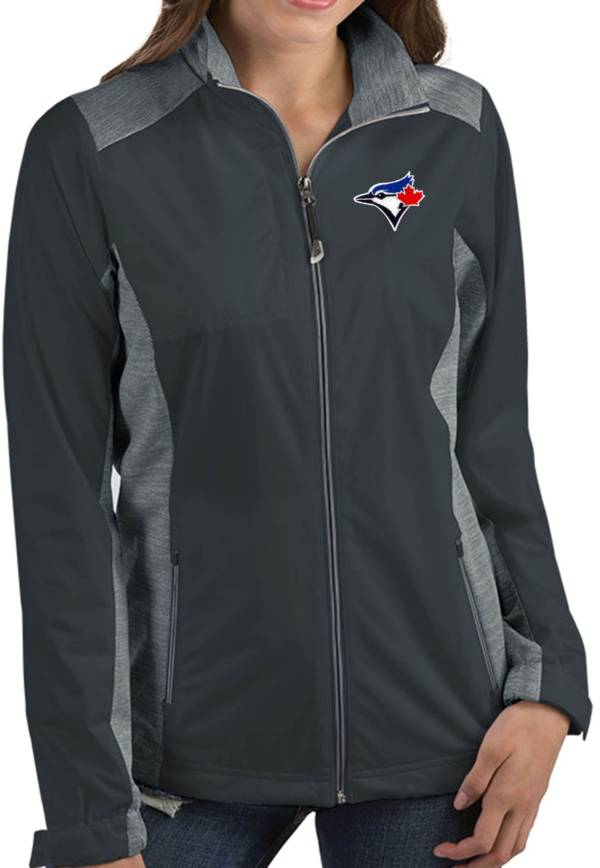 Antigua Women's Toronto Blue Jays Revolve Grey Full-Zip Jacket