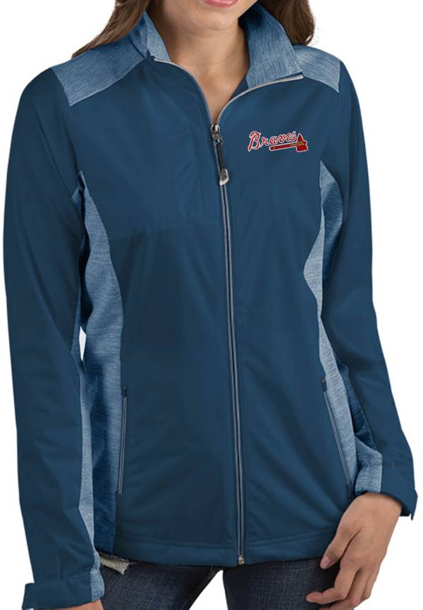 Antigua Women's Atlanta Braves Revolve Navy Full-Zip Jacket product image