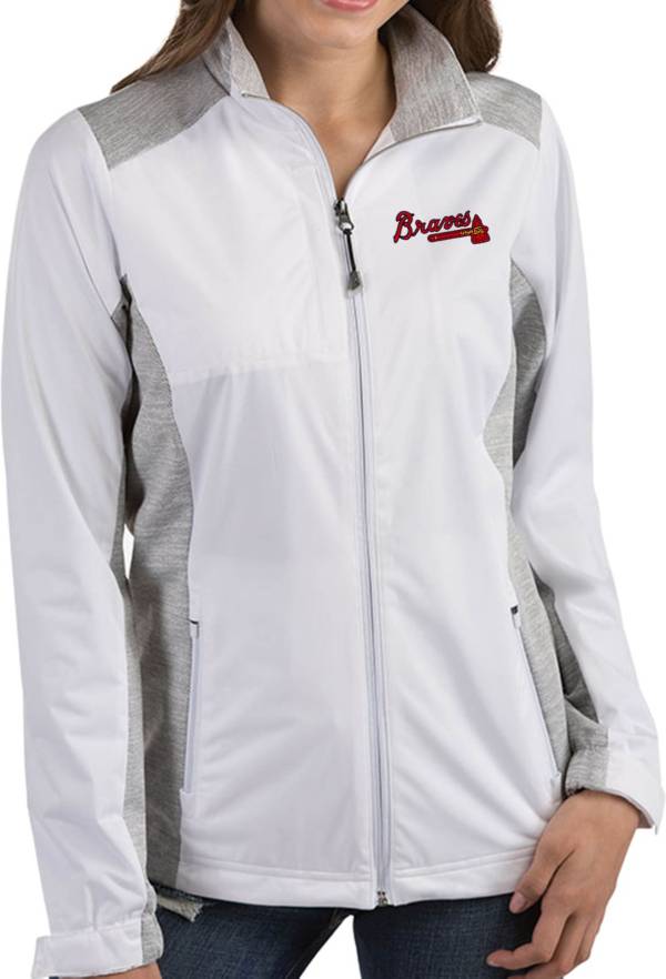 Antigua Women's Atlanta Braves Revolve White Full-Zip Jacket product image
