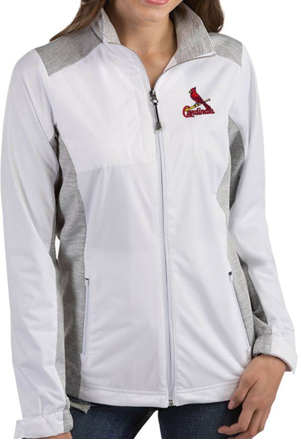 Antigua Women's St. Louis Cardinals Revolve White Full-Zip Jacket