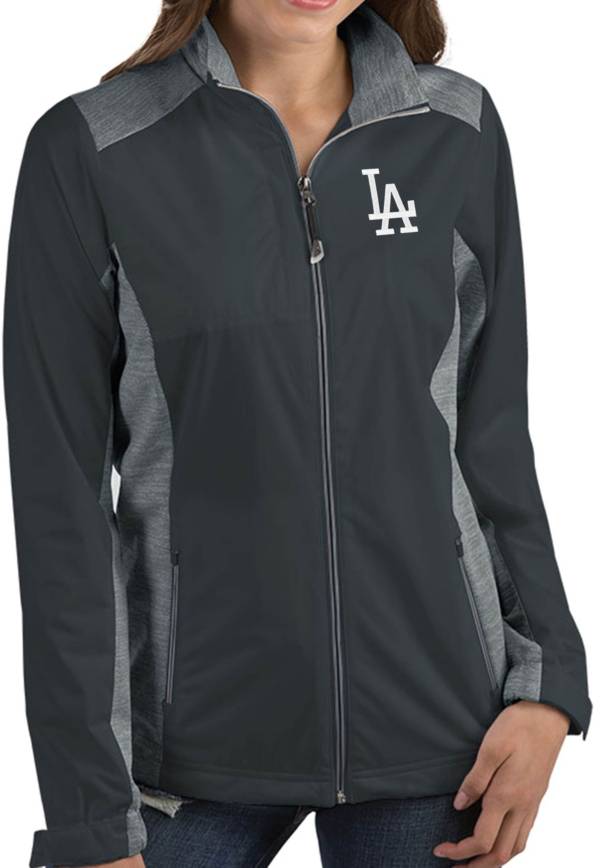 Antigua Women's Los Angeles Dodgers Revolve Grey Full-Zip Jacket