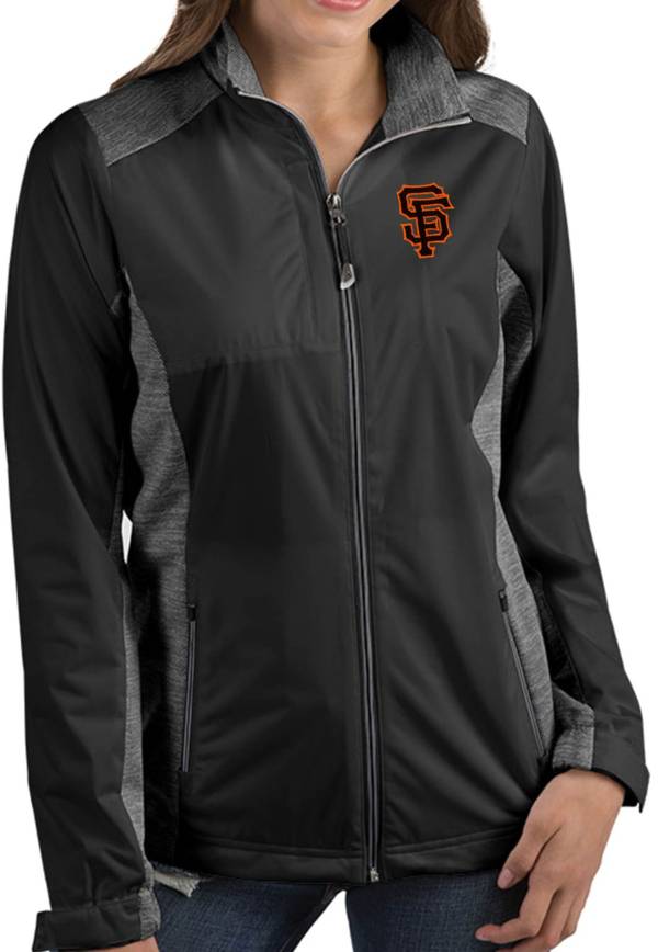 Antigua Women's San Francisco Giants Revolve Black Full-Zip Jacket