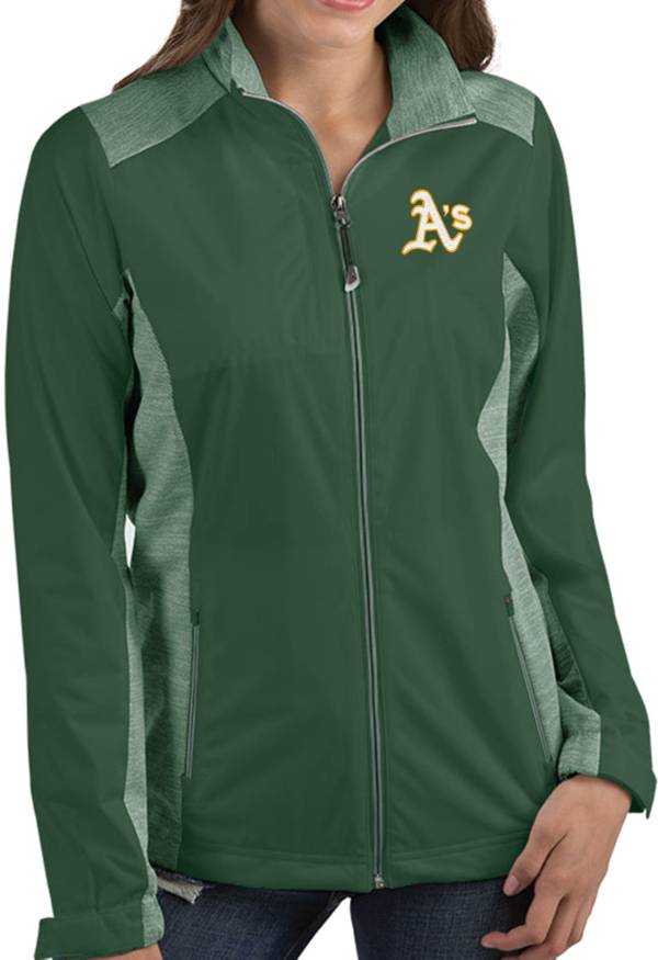 Antigua Women's Oakland Athletics Revolve Green Full-Zip Jacket