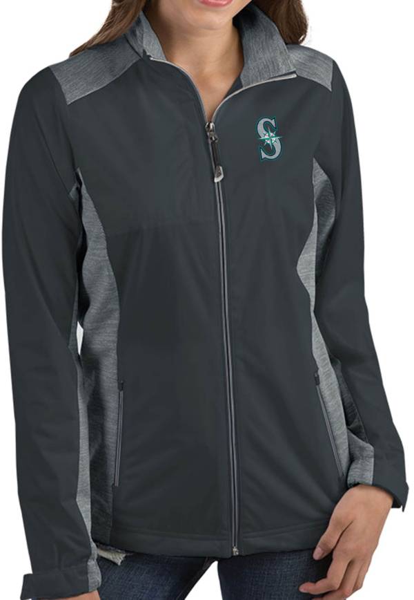 Antigua Women's Seattle Mariners Revolve Grey Full-Zip Jacket