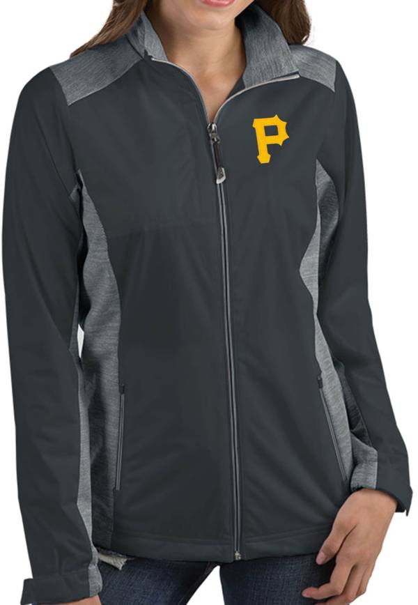 Antigua Women's Pittsburgh Pirates Revolve Grey Full-Zip Jacket product image