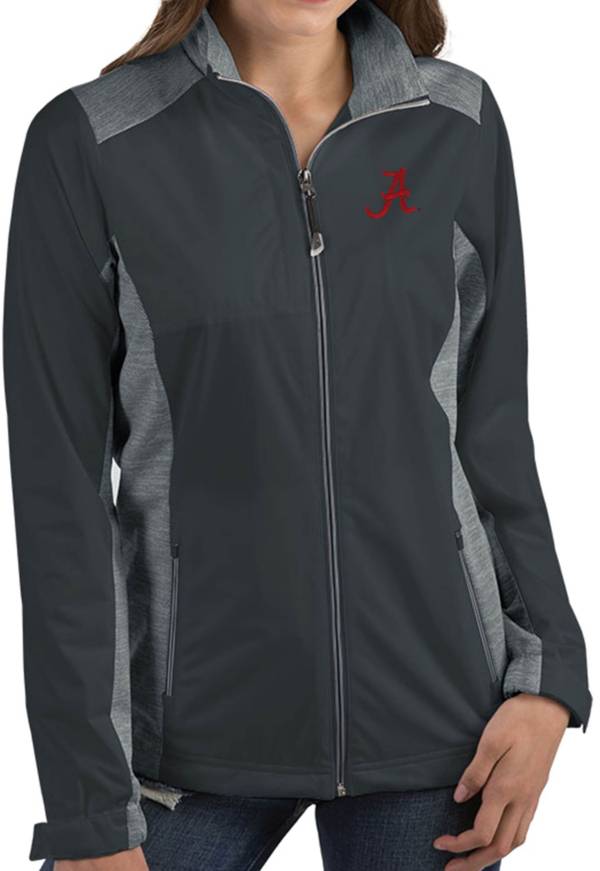 Antigua Women's Alabama Crimson Tide Grey Revolve Full-Zip Jacket